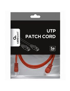 Patch cord Cablexpert PP12-2M/R, CAT5e UTP, 2m, Roșu 2