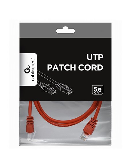 Патч-корд Cablexpert PP12-2M/R, CAT5e UTP, 2м, Красный