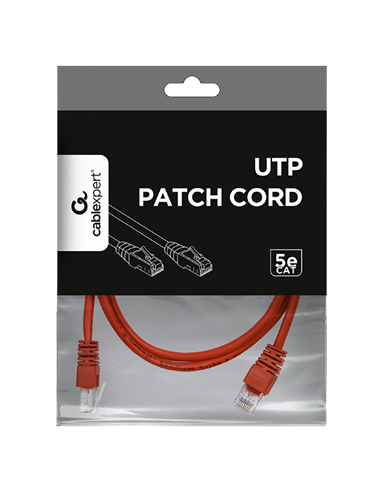 Patch cord Cablexpert PP12-2M/R, CAT5e UTP, 2m, Roșu