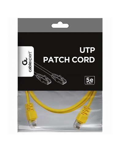 Patch cord Cablexpert PP12-2M/Y, CAT5e UTP, 2m, Galben