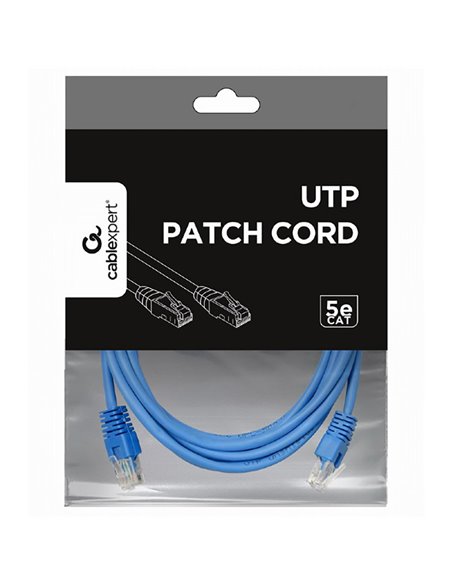 Patch cord Cablexpert PP12-3M/B, CAT5e UTP, 3m, Albastru