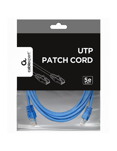 Patch cord Cablexpert PP12-3M/B, CAT5e UTP, 3m, Albastru