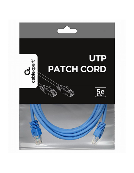Patch cord Cablexpert PP12-3M/B, CAT5e UTP, 3m, Albastru