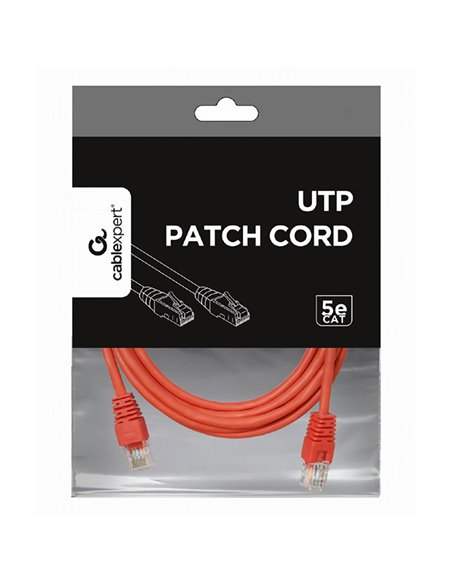 Патч-корд Cablexpert PP12-3M/R, CAT5e UTP, 3м, Красный Патч-корд Cablexpert PP12-3M/R, CAT5e UTP, 3м, Красный