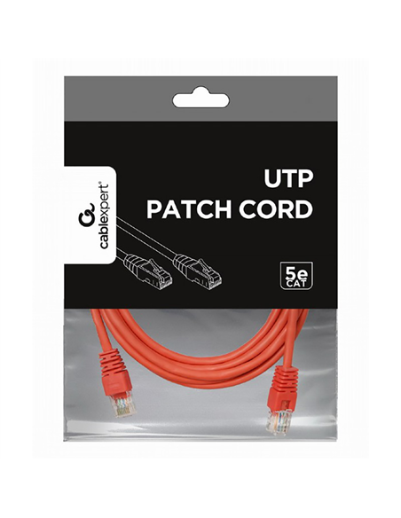 Патч-корд Cablexpert PP12-3M/R, CAT5e UTP, 3м, Красный Патч-корд Cablexpert PP12-3M/R, CAT5e UTP, 3м, Красный