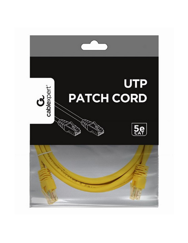 Patch cord Cablexpert PP12-3M/Y, CAT5e UTP, 3m, Galben