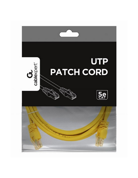 Patch cord Cablexpert PP12-3M/Y, CAT5e UTP, 3m, Galben