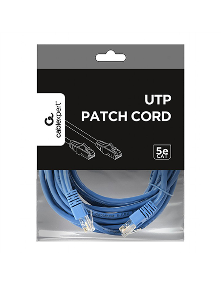 Patch cord Cablexpert PP12-5M/B, CAT5e UTP, 5m, Albastru