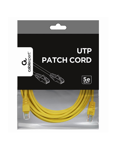 Патч-корд Cablexpert PP12-5M/Y, CAT5e UTP, 5м, Жёлтый