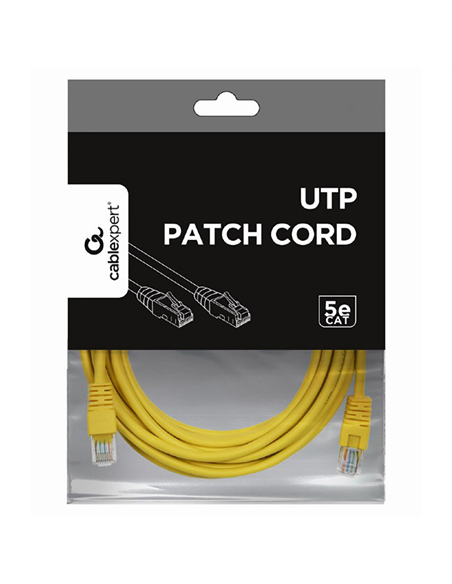 Patch cord Cablexpert PP12-5M/Y, CAT5e UTP, 5m, Galben