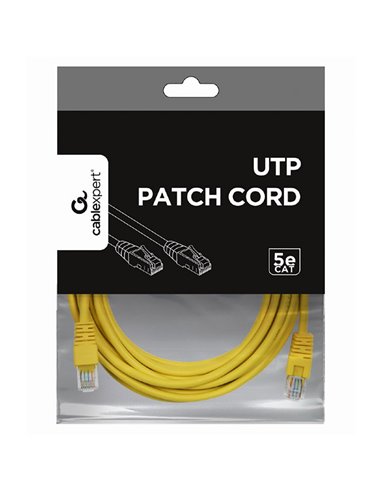 Patch cord Cablexpert PP12-5M/Y, CAT5e UTP, 5m, Galben