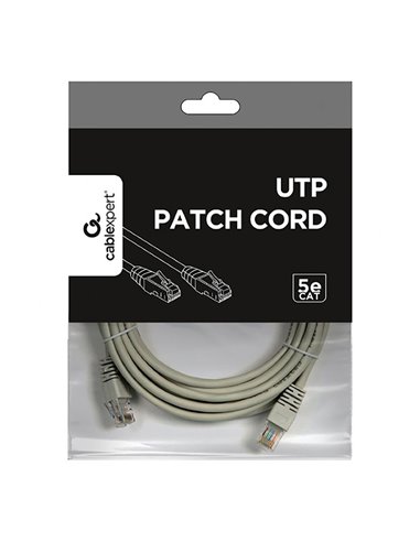 Patch cord Cablexpert PP12-5M, CAT5e UTP, 5m, Gri