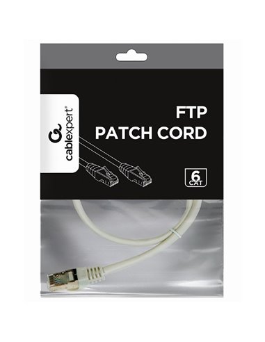 Patch cord Cablexpert PP6-0.5M, Cat6 FTP , 0,5m, Gri