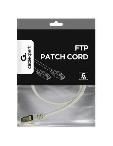 Patch cord Cablexpert PP6-0.5M, Cat6 FTP , 0,5m, Gri