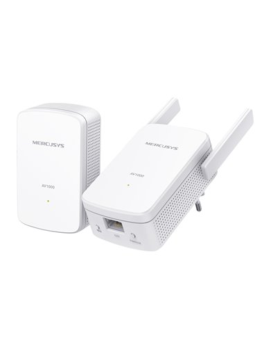 Wi-Fi + Powerline adapter MERCUSYS MP510 KIT, AV1000, 1000 Mbps, Alb