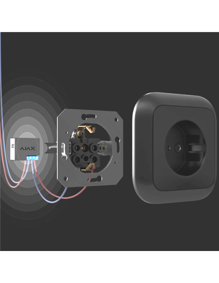 Releu Smart Power Ajax WallSwitch, Negru Releu Smart Power Ajax WallSwitch, Negru