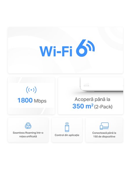 Sistem Wi-Fi Mesh MERCUSYS Halo H70X (2-pack), Alb
