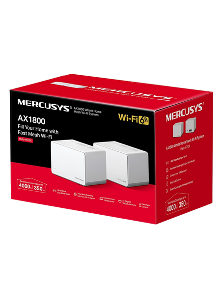 Домашняя Mesh Wi-Fi система MERCUSYS Halo H70X (2-pack), Белый