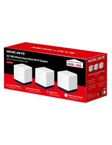Домашняя Mesh Wi-Fi система MERCUSYS Halo H50G (3-pack), Белый