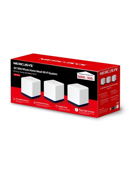 Sistem Wi-Fi Mesh MERCUSYS Halo H50G (3-pack), Alb