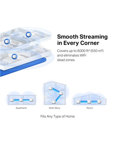 Sistem Wi-Fi Mesh MERCUSYS Halo H50G (3-pack), Alb