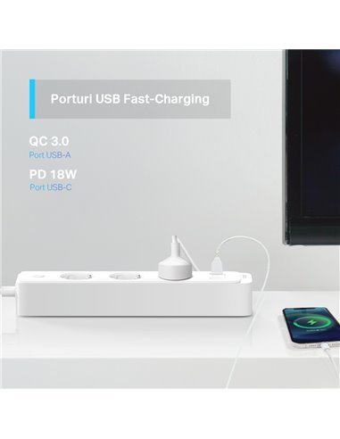 Умная розетка TP-LINK Tapo P300, Белый