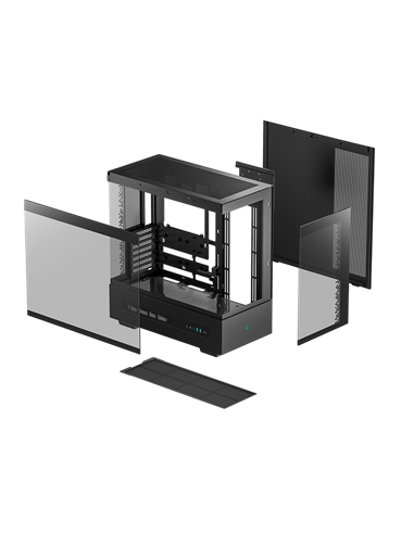 Компьютерный корпус Deepcool CH690 Digital, Midi-Tower, Без блока питания, Чёрный