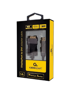 Cablu Video Cablexpert CC-DPM-DVIM-4K-6, DisplayPort (M) - DVI-D (M), 1,8m, Negru 2