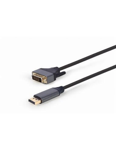 Видеокабель Cablexpert CC-DPM-DVIM-4K-6, DisplayPort (M) - DVI-D (M), 1,8м, Чёрный