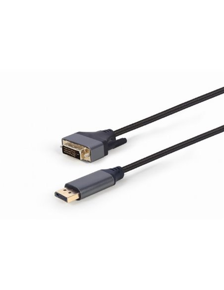 Cablu Video Cablexpert CC-DPM-DVIM-4K-6, DisplayPort (M) - DVI-D (M), 1,8m, Negru