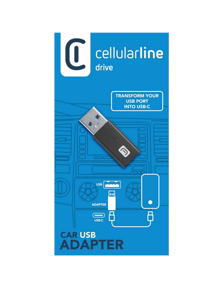 Adaptor USB Cellularline USB-C to USB, Negru