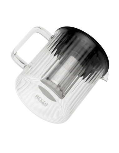Ceainic cu infuzor RESTO 90517, 1L, Negru