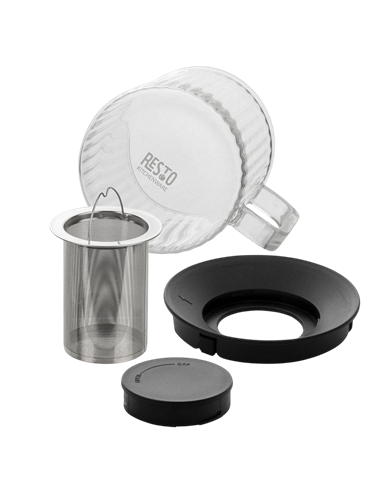 Ceainic cu infuzor RESTO 90517, 1L, Negru