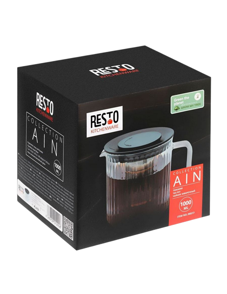Ceainic cu infuzor RESTO 90517, 1L, Negru