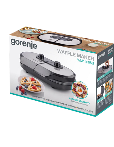 Aparat pentru vafe Gorenje WM1400SB, Negru
