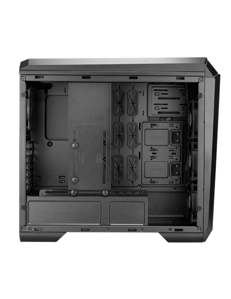 Carcasă PC Chieftec STALLION II, Midi-Tower, Fără PSU, Negru