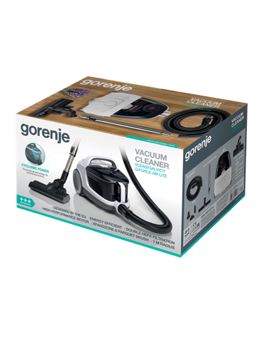Пылесос Gorenje VCEA02GALWCY, Белый | Черный