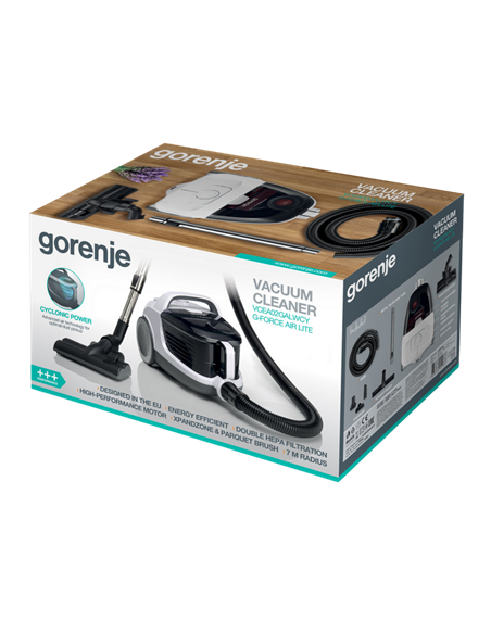Пылесос Gorenje VCEA02GALWCY, Белый | Черный
