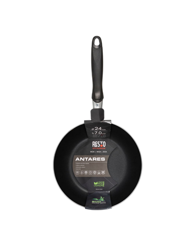 Сковорода WOK RESTO 93601, 24см, Чёрный