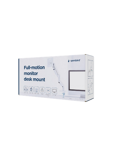 Suport birou pentru monitoare Gembird MA-DA1-04-W, Alb