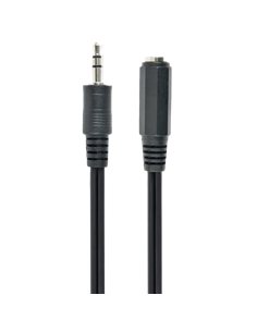Аудиокабель Cablexpert CCA-423, 3.5mm 3-pin (F) - 3.5mm 3-pin (M), 1,5м, Чёрный