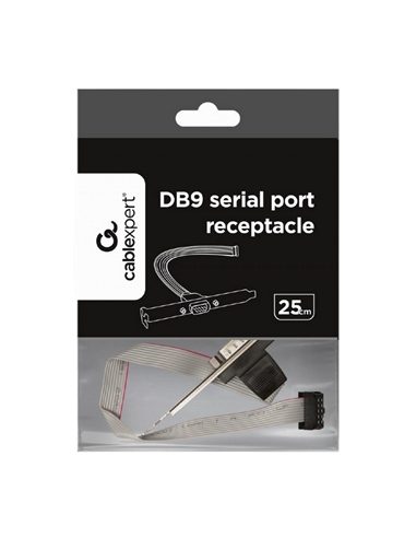 Задняя планка ПК с последовательным портом DB9 Cablexpert CCDB9RECEPTACLE, Золотой