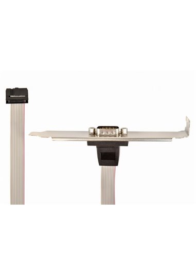 Receptacul pentru port serial DB9 pe suport Cablexpert CCDB9RECEPTACLE, Auriu