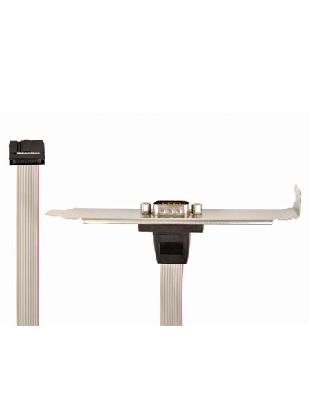 Receptacul pentru port serial DB9 pe suport Cablexpert CCDB9RECEPTACLE, Auriu