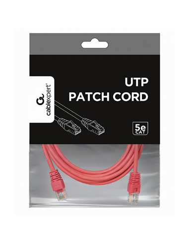 Patch cord Cablexpert PP12-3M/RO, CAT5e UTP, 3m, Roz