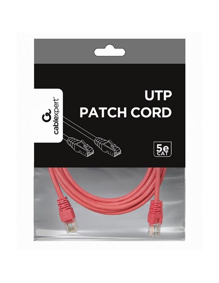 Patch cord Cablexpert PP12-3M/RO, CAT5e UTP, 3m, Roz