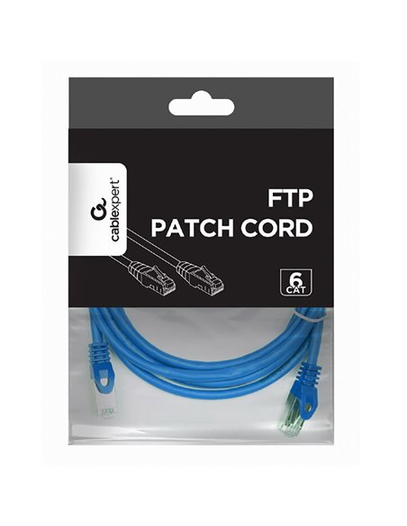 Patch cord Cablexpert PP6-3M/B, Cat6 FTP , 3m, Albastru