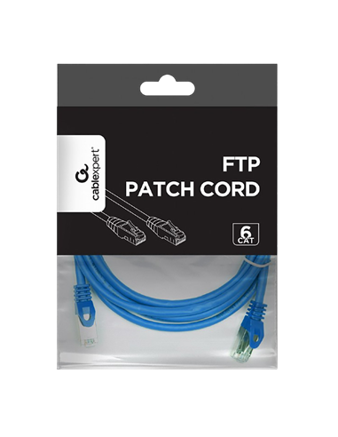 Patch cord Cablexpert PP6-3M/B, Cat6 FTP , 3m, Albastru