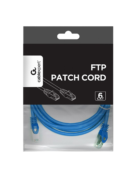 Patch cord Cablexpert PP6-3M/B, Cat6 FTP , 3m, Albastru