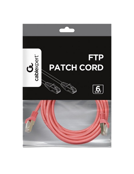 Патч-корд Cablexpert PP6-3M/RO, Cat6 FTP , 3м, Розовый Патч-корд Cablexpert PP6-3M/RO, Cat6 FTP , 3м, Розовый
